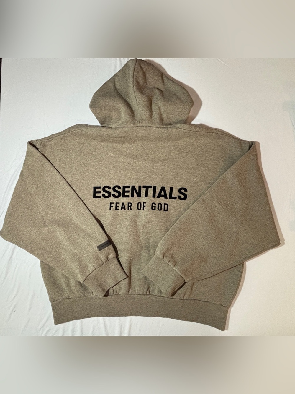 Fear of God Essentials Oversized Pullover Hoodie Taupe Size Large